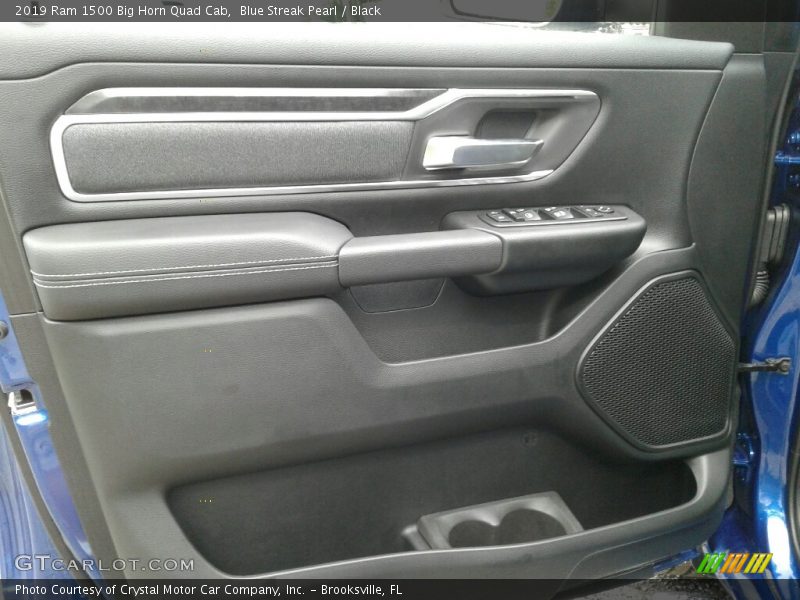 Blue Streak Pearl / Black 2019 Ram 1500 Big Horn Quad Cab