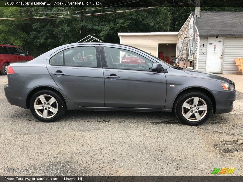 Apex Silver Metallic / Black 2009 Mitsubishi Lancer ES