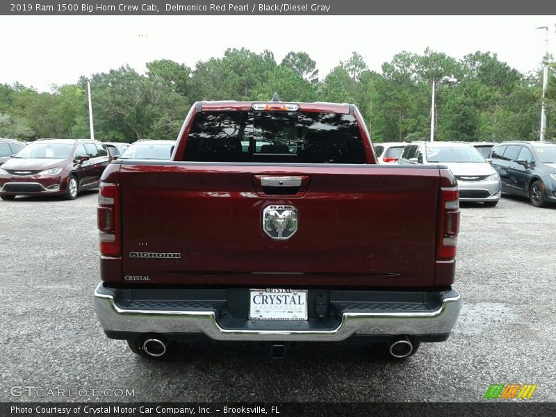 Delmonico Red Pearl / Black/Diesel Gray 2019 Ram 1500 Big Horn Crew Cab