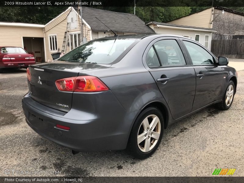 Apex Silver Metallic / Black 2009 Mitsubishi Lancer ES