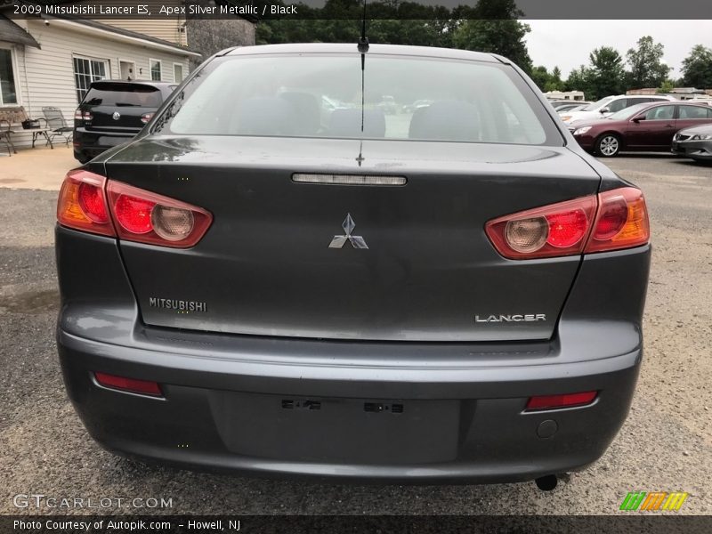 Apex Silver Metallic / Black 2009 Mitsubishi Lancer ES