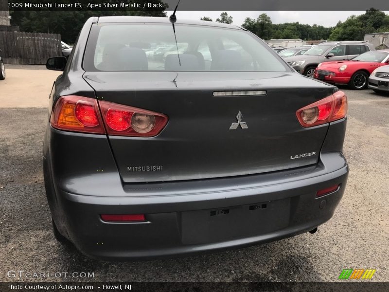 Apex Silver Metallic / Black 2009 Mitsubishi Lancer ES