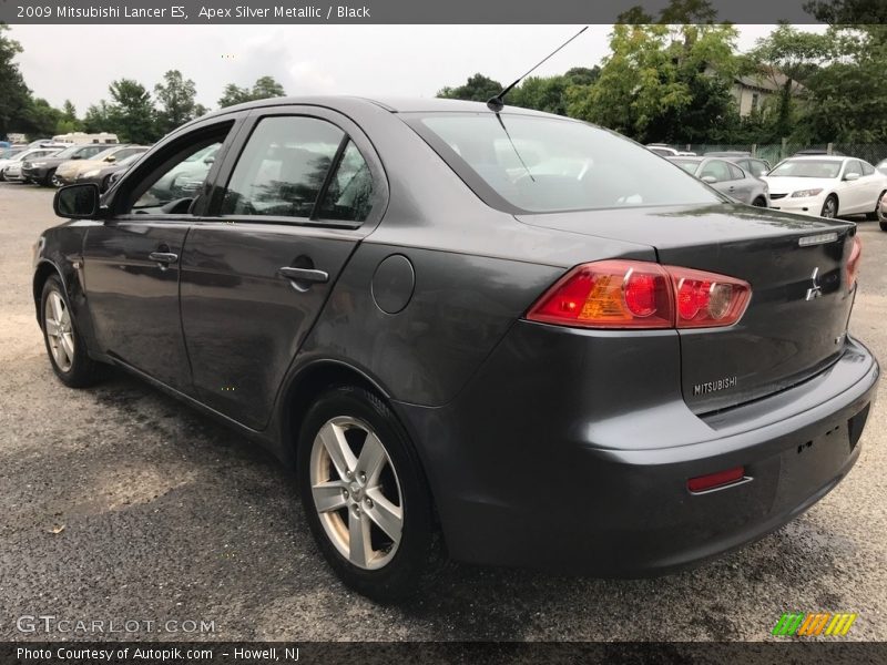Apex Silver Metallic / Black 2009 Mitsubishi Lancer ES