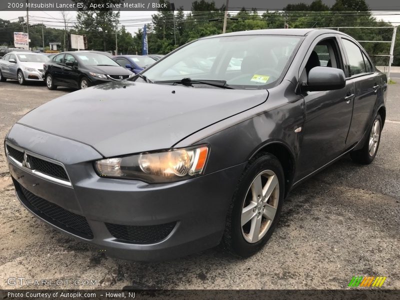 Apex Silver Metallic / Black 2009 Mitsubishi Lancer ES