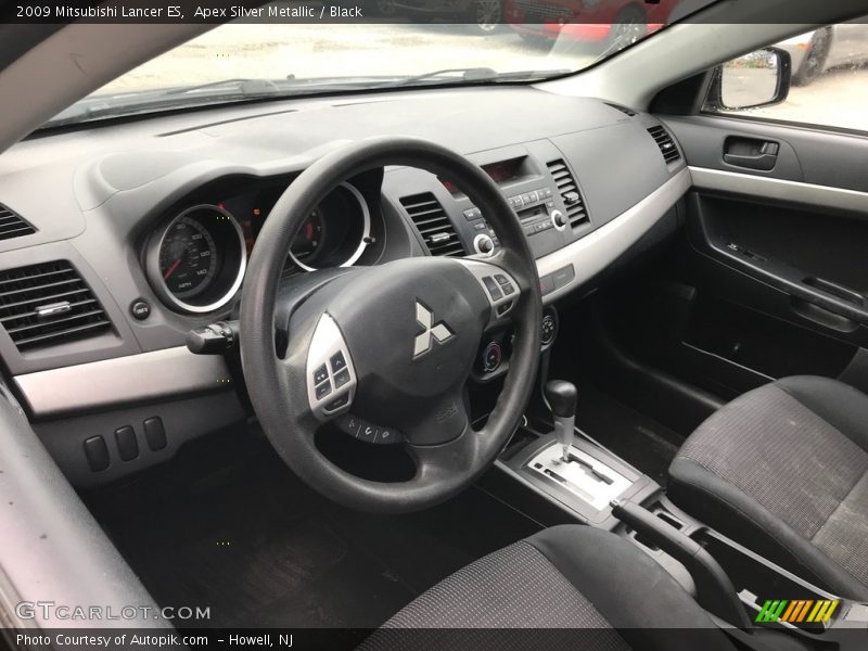 Apex Silver Metallic / Black 2009 Mitsubishi Lancer ES