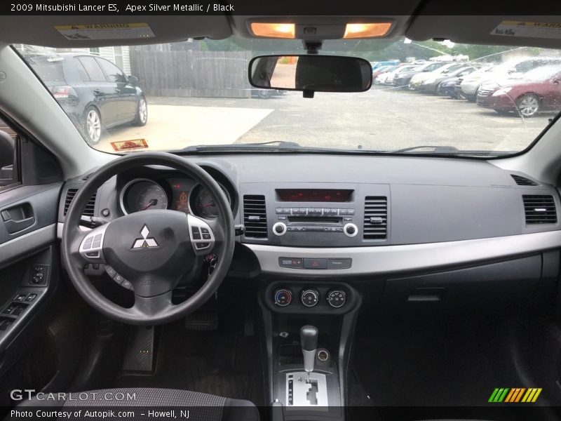 Apex Silver Metallic / Black 2009 Mitsubishi Lancer ES