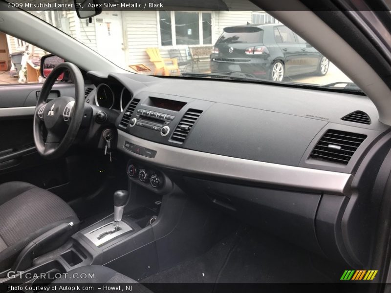 Apex Silver Metallic / Black 2009 Mitsubishi Lancer ES