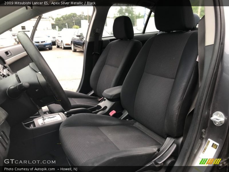 Apex Silver Metallic / Black 2009 Mitsubishi Lancer ES