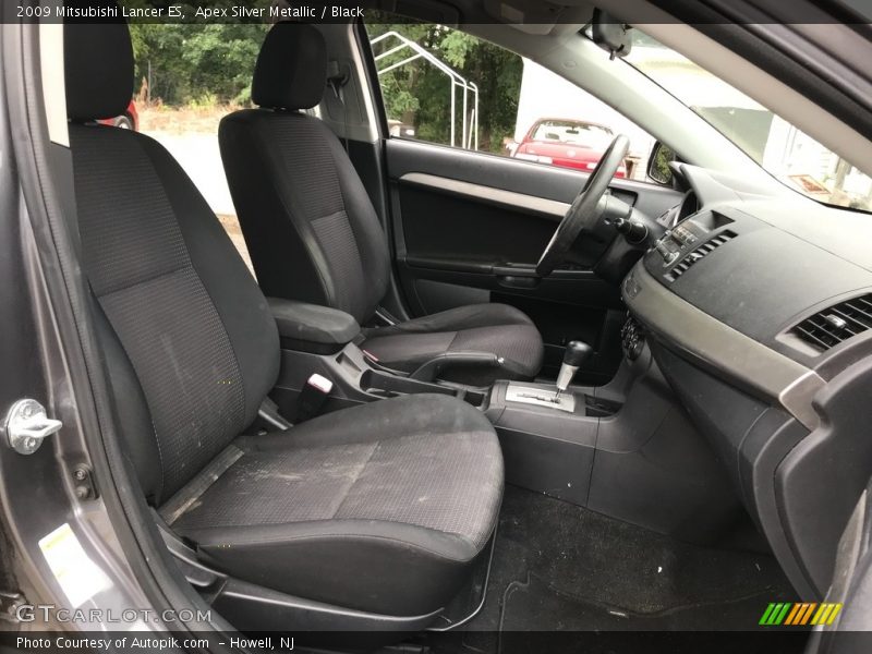 Apex Silver Metallic / Black 2009 Mitsubishi Lancer ES