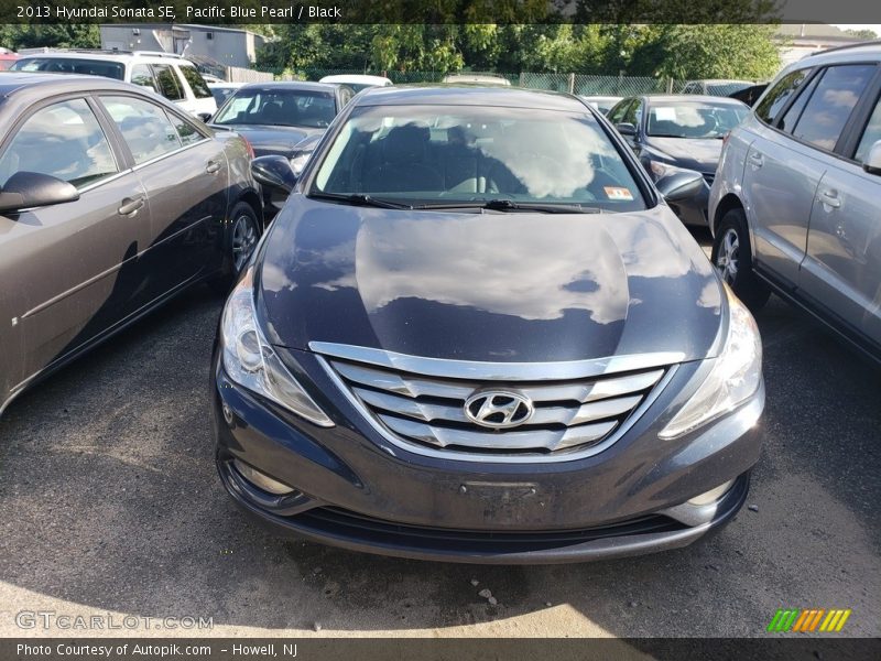 Pacific Blue Pearl / Black 2013 Hyundai Sonata SE
