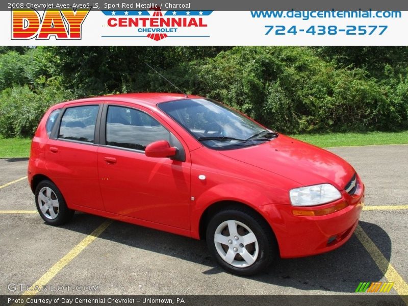 Sport Red Metallic / Charcoal 2008 Chevrolet Aveo Aveo5 LS