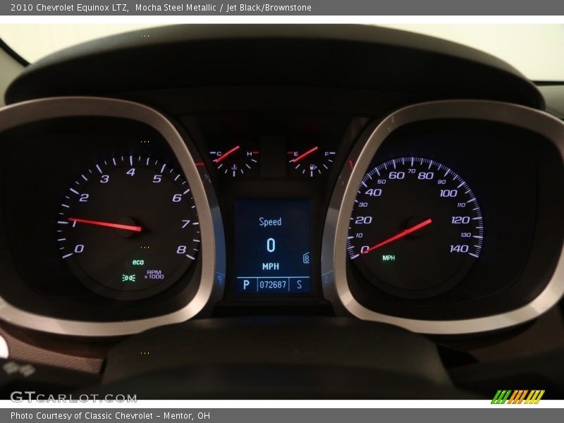 Mocha Steel Metallic / Jet Black/Brownstone 2010 Chevrolet Equinox LTZ