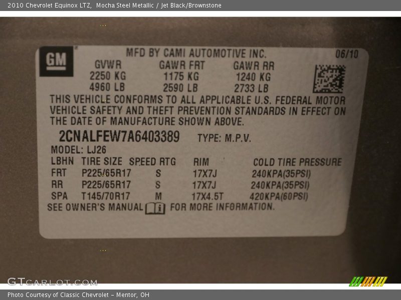Mocha Steel Metallic / Jet Black/Brownstone 2010 Chevrolet Equinox LTZ