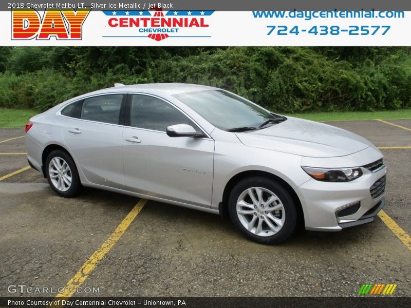 Silver Ice Metallic / Jet Black 2018 Chevrolet Malibu LT
