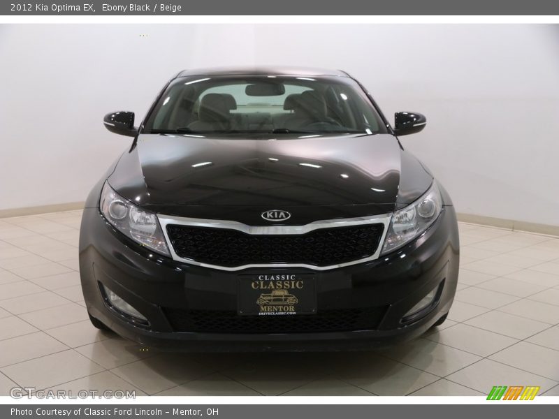 Ebony Black / Beige 2012 Kia Optima EX