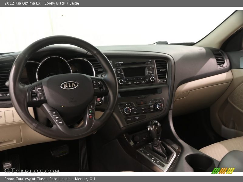 Ebony Black / Beige 2012 Kia Optima EX