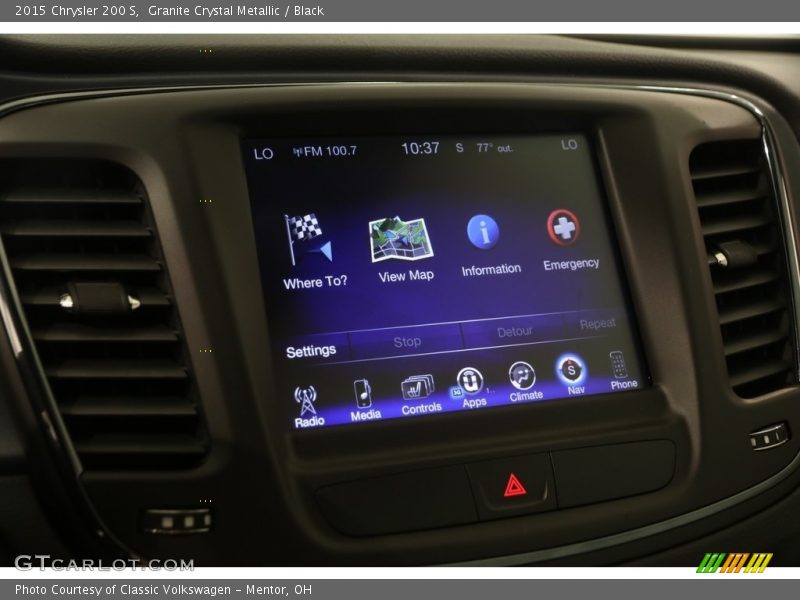 Granite Crystal Metallic / Black 2015 Chrysler 200 S