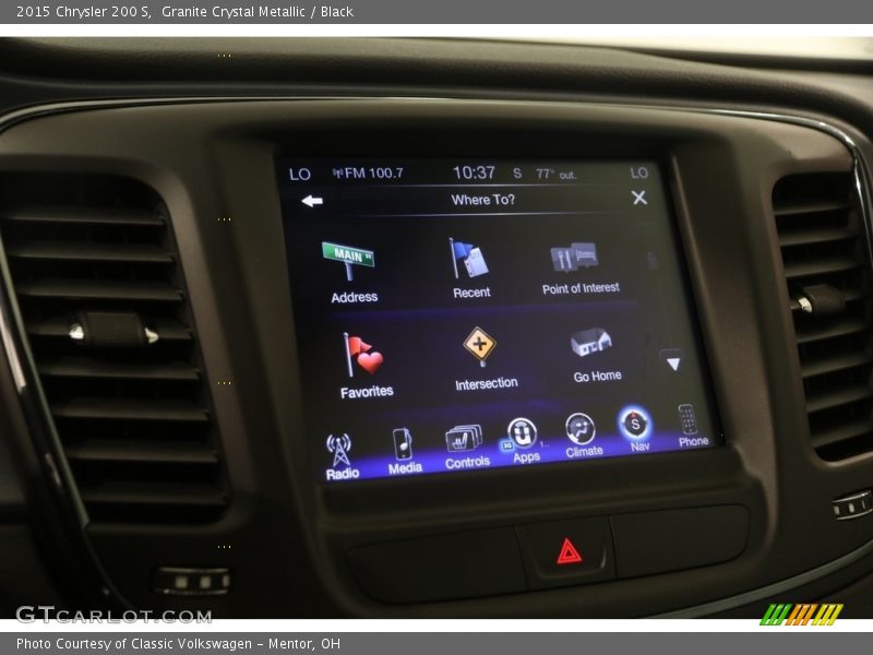 Granite Crystal Metallic / Black 2015 Chrysler 200 S