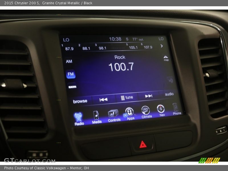 Granite Crystal Metallic / Black 2015 Chrysler 200 S