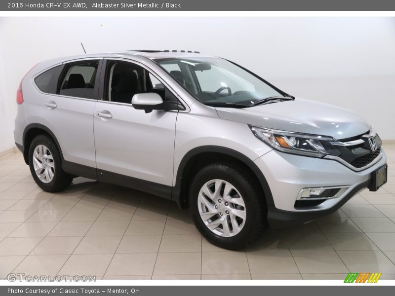 Alabaster Silver Metallic / Black 2016 Honda CR-V EX AWD