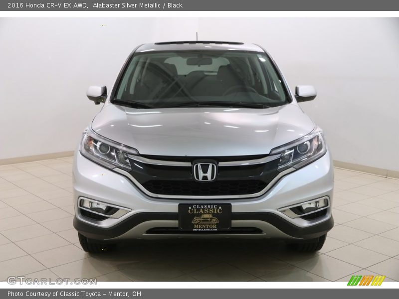 Alabaster Silver Metallic / Black 2016 Honda CR-V EX AWD