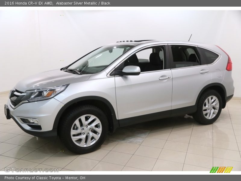 Alabaster Silver Metallic / Black 2016 Honda CR-V EX AWD