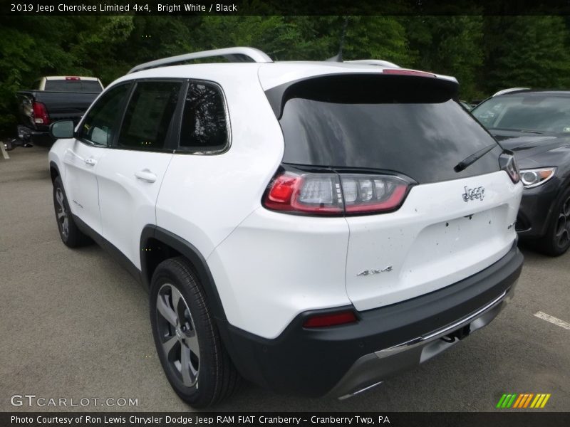 Bright White / Black 2019 Jeep Cherokee Limited 4x4