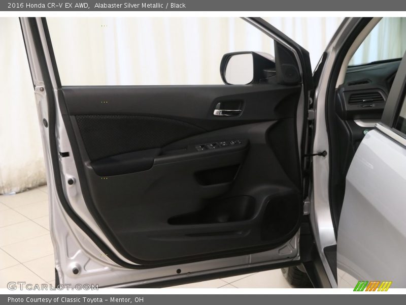 Alabaster Silver Metallic / Black 2016 Honda CR-V EX AWD