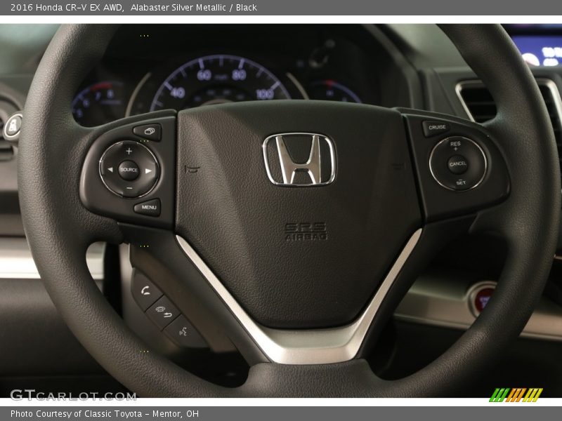 Alabaster Silver Metallic / Black 2016 Honda CR-V EX AWD