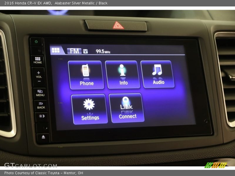 Alabaster Silver Metallic / Black 2016 Honda CR-V EX AWD