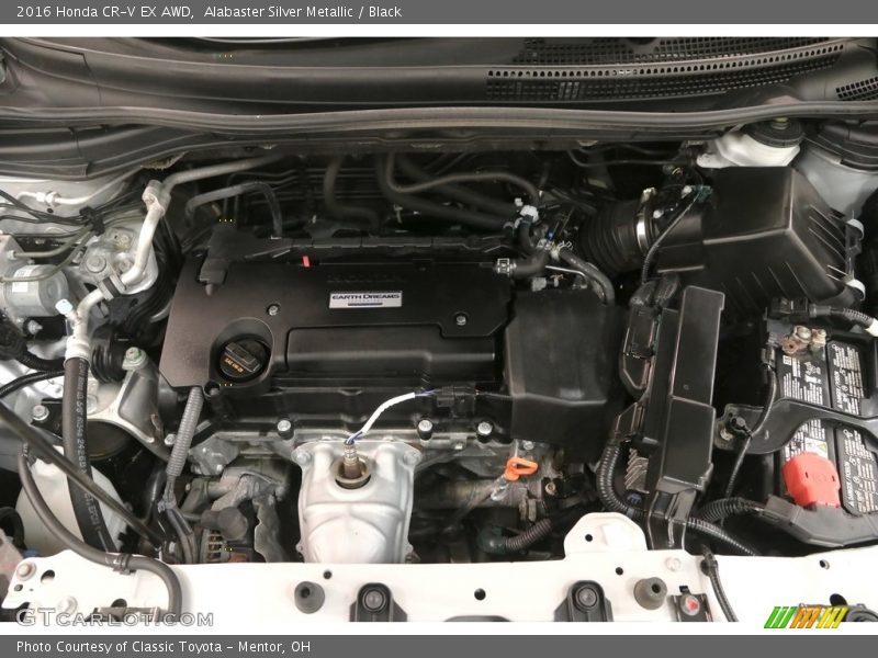 Alabaster Silver Metallic / Black 2016 Honda CR-V EX AWD