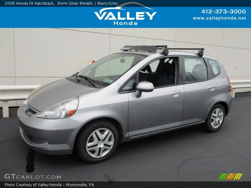 Storm Silver Metallic / Black/Grey 2008 Honda Fit Hatchback