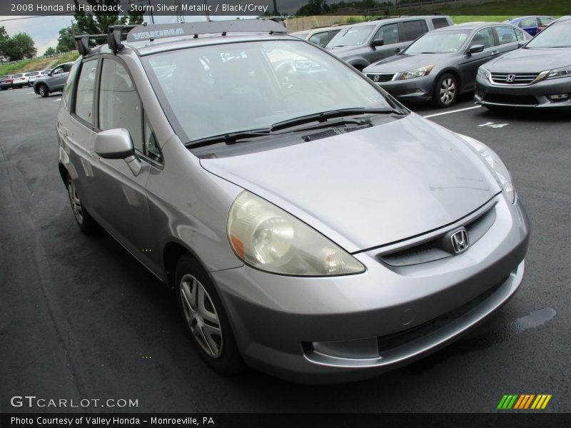 Storm Silver Metallic / Black/Grey 2008 Honda Fit Hatchback