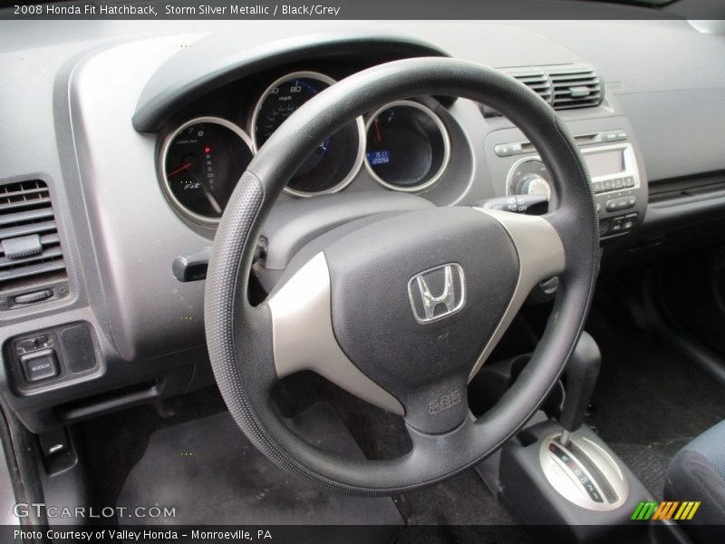 Storm Silver Metallic / Black/Grey 2008 Honda Fit Hatchback