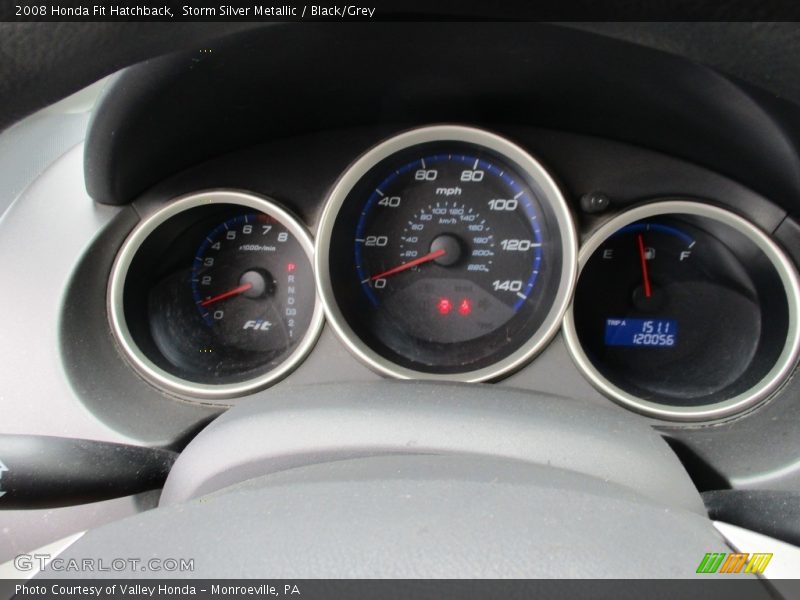 Storm Silver Metallic / Black/Grey 2008 Honda Fit Hatchback