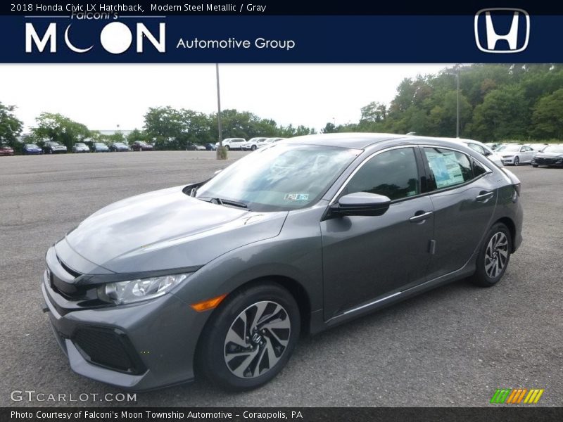 Modern Steel Metallic / Gray 2018 Honda Civic LX Hatchback