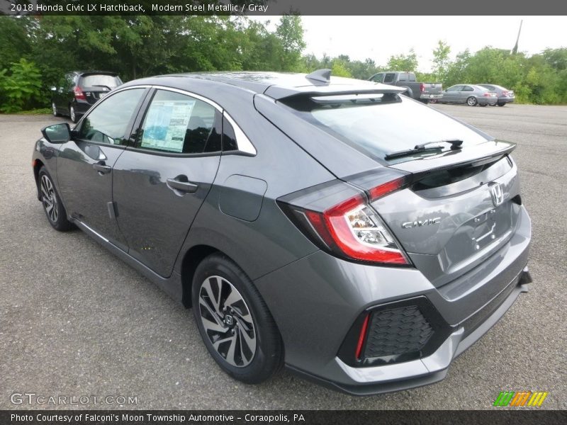 Modern Steel Metallic / Gray 2018 Honda Civic LX Hatchback