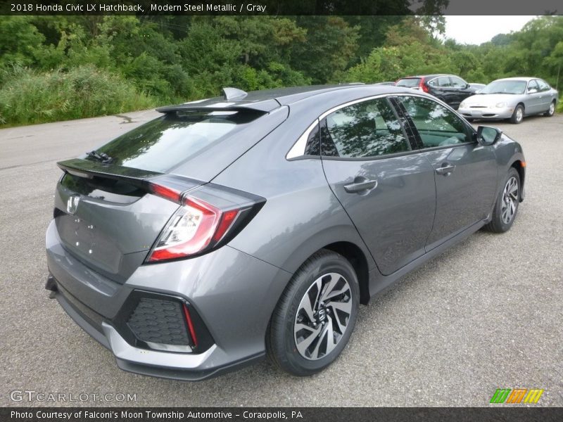 Modern Steel Metallic / Gray 2018 Honda Civic LX Hatchback