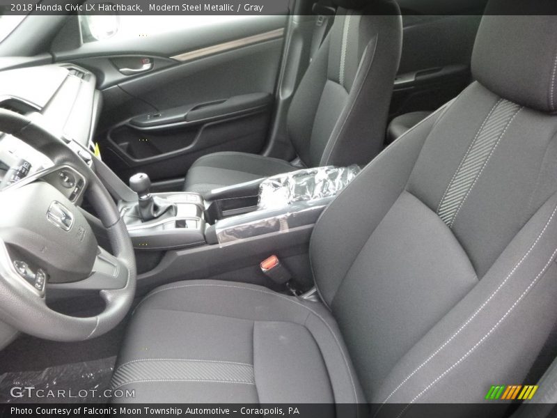 Modern Steel Metallic / Gray 2018 Honda Civic LX Hatchback