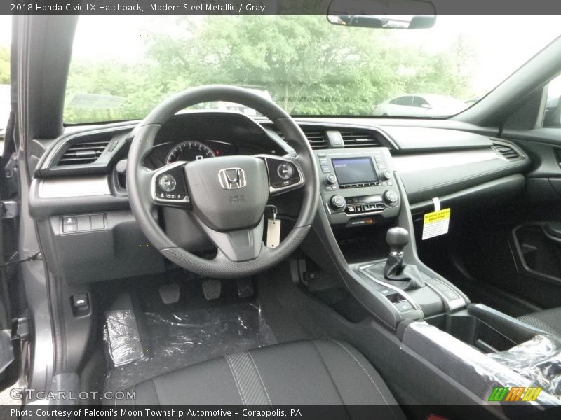  2018 Civic LX Hatchback Gray Interior