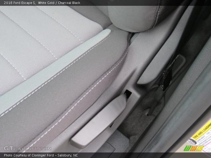 White Gold / Charcoal Black 2018 Ford Escape S