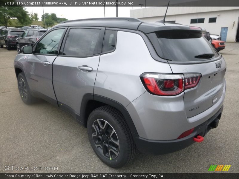 Billet Silver Metallic / Black/Ruby Red 2018 Jeep Compass Trailhawk 4x4