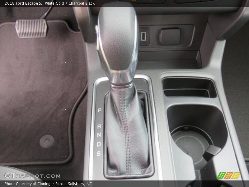 White Gold / Charcoal Black 2018 Ford Escape S