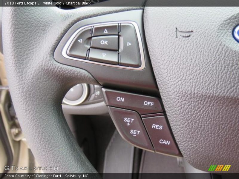 White Gold / Charcoal Black 2018 Ford Escape S