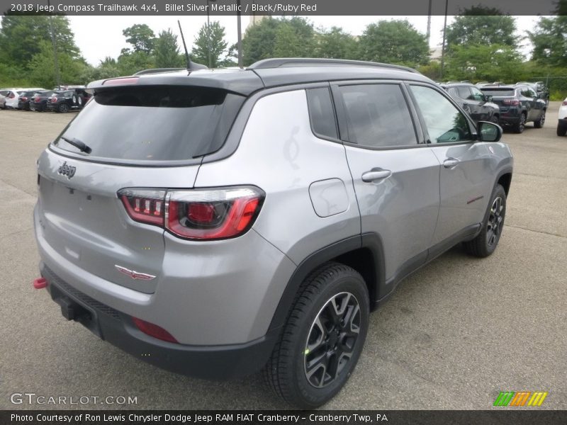 Billet Silver Metallic / Black/Ruby Red 2018 Jeep Compass Trailhawk 4x4