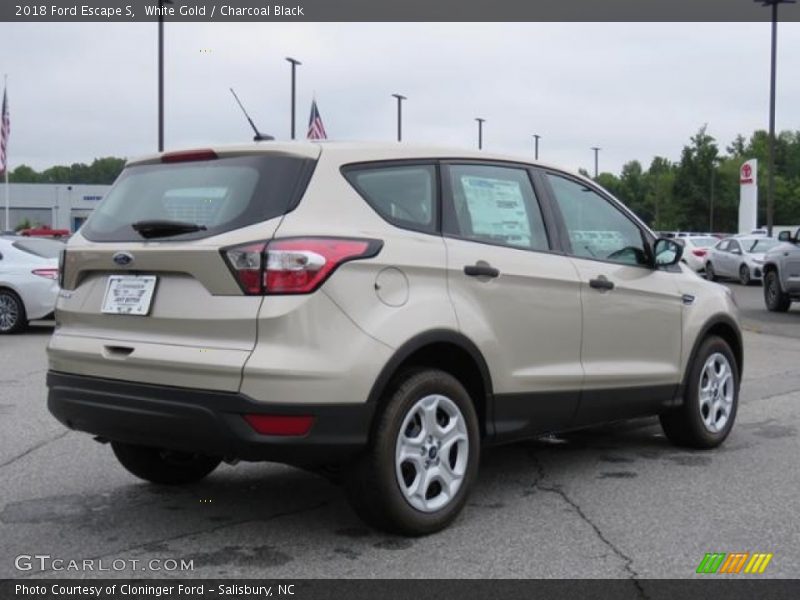 White Gold / Charcoal Black 2018 Ford Escape S