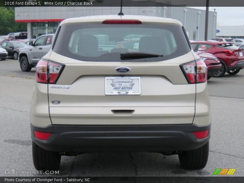 White Gold / Charcoal Black 2018 Ford Escape S