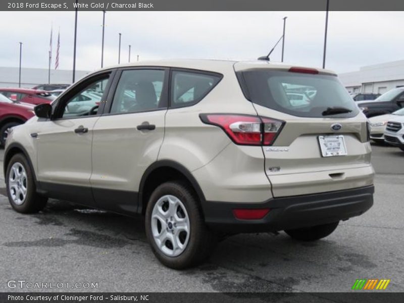 White Gold / Charcoal Black 2018 Ford Escape S