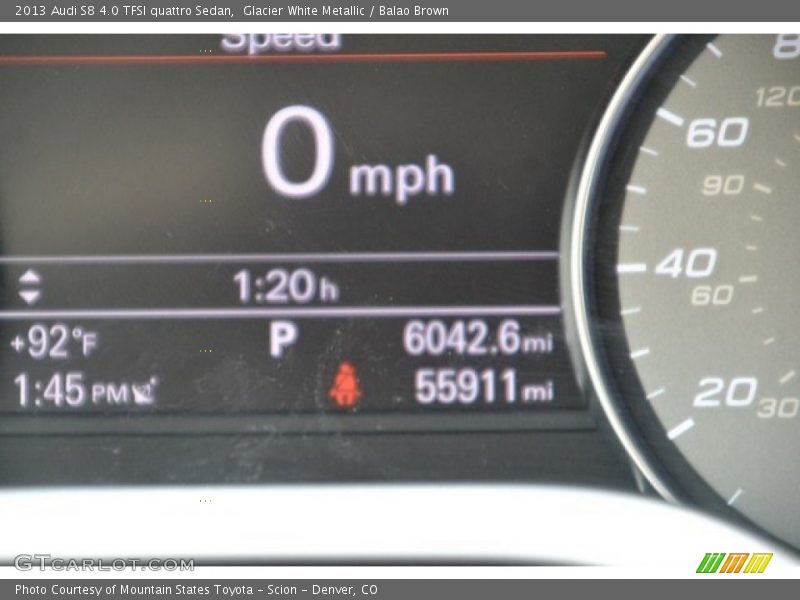 Glacier White Metallic / Balao Brown 2013 Audi S8 4.0 TFSI quattro Sedan