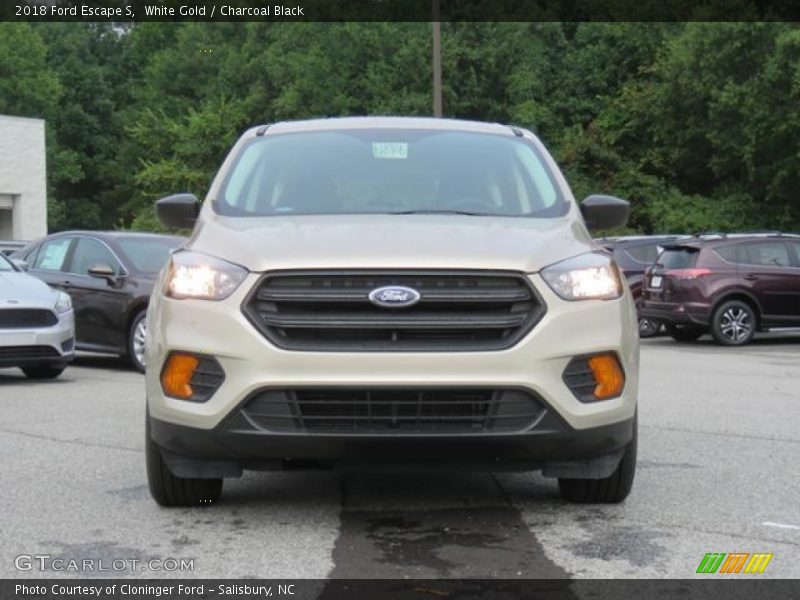 White Gold / Charcoal Black 2018 Ford Escape S